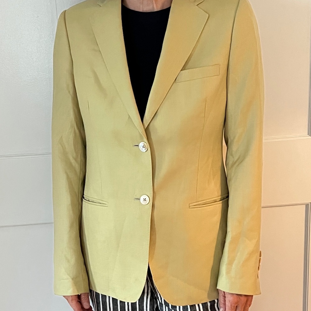 Light green Paul Stuart silk and cashmere blazer size 8